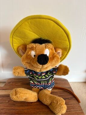 vintage 1998 Looney Tunes Speedy Gonzales plush